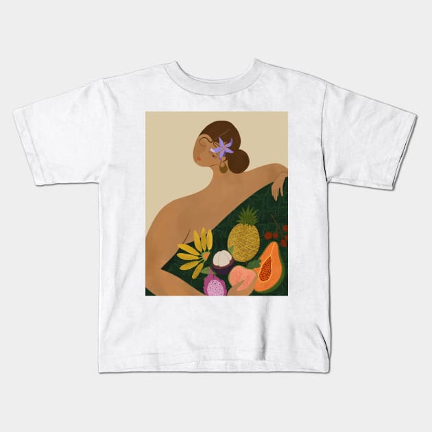 Fruit Seller Kids T-Shirt by Arty Guava